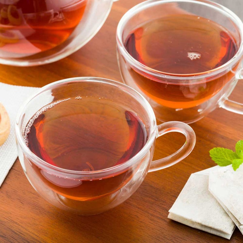 Restaurantware Forma 6 Ounce Clear Coffee Cups 10 Double Wall Transparent Coffee Mugs - Built-In Handle Does Not Chip Clear Glass Tea Cups Rolled Rim Microwavable - Image 2